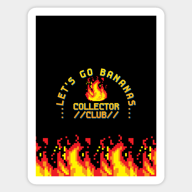 Pixelated Flame Sticker by Let's Go Bananas Collector Club